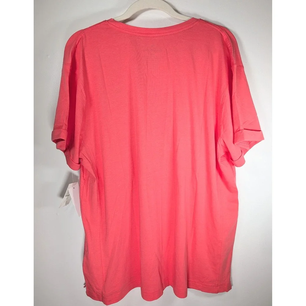 Tommy Bahama Mens Coral Pink Crewneck Sleep T-Shirt Cotton Modal Stretch NWT L
